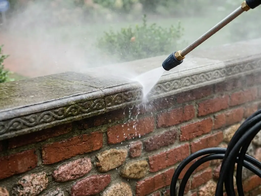 Stone and brick wall cleaning service in Haddonfield, NJ — restoring historic masonry facades, retaining walls, and exterior brick surfaces.